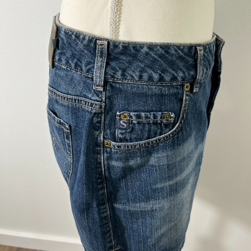 Vintage Y2K Silver‎ Jeans Denim Mini Skirt Canada Medium Wash Womens Size 31 - Picture 4 of 6